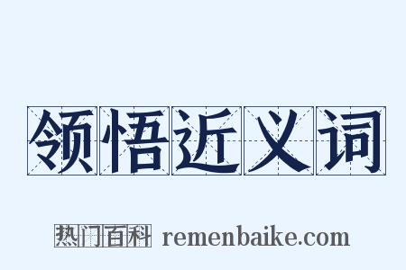 领悟近义词是什么意思的图片
